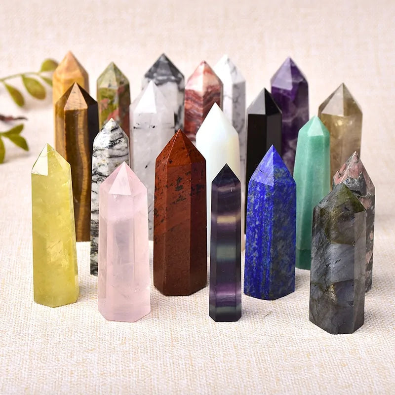 30 Natural Crystal Stone Towers