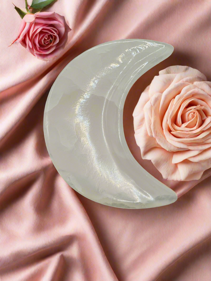 Pink Calcite Moon Bowl