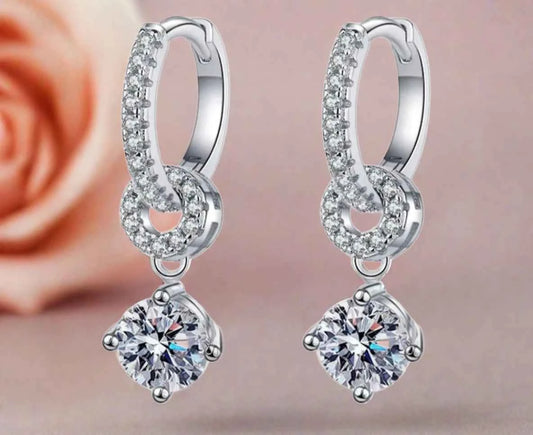 Moissanite Drop Earrings