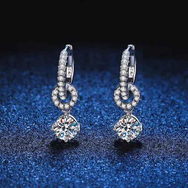Moissanite Drop Earrings