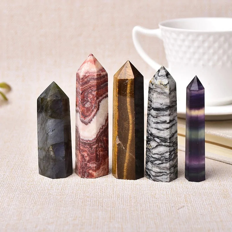30 Natural Crystal Stone Towers