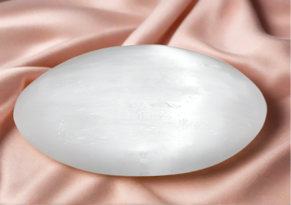Selenite Palm Stone