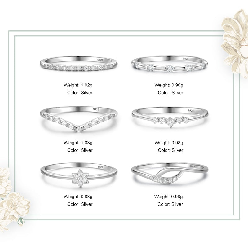 Minimalist 925 Silver Rings