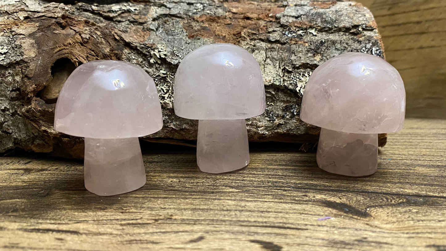 rose quartz mushroom