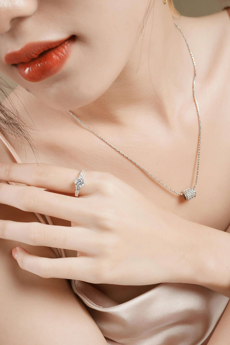 Moissanite, Necklace, Rings, Bracelet