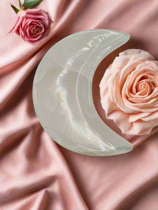 Pink Calcite Moon Bowl