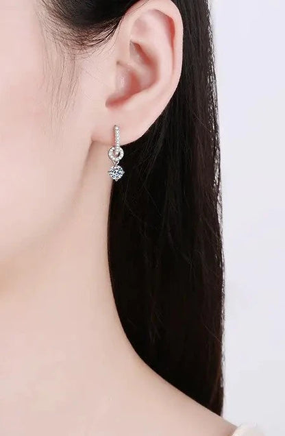 Genuine Moissanite Drop Earrings