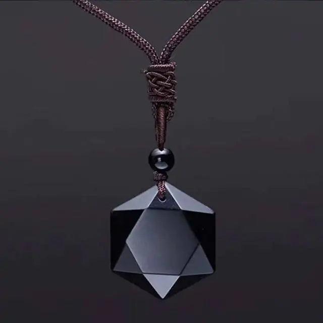 Black Obsidian Point Necklace