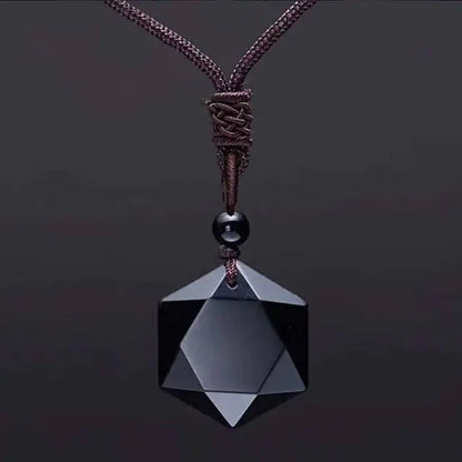 Black Obsidian Point Necklace