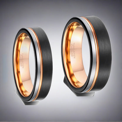 Three-color Tungsten Ring