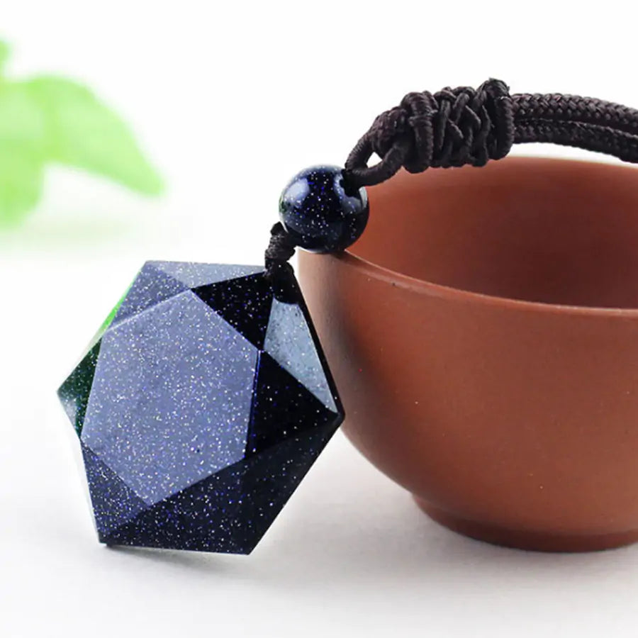 Blue Sandstone energy necklace