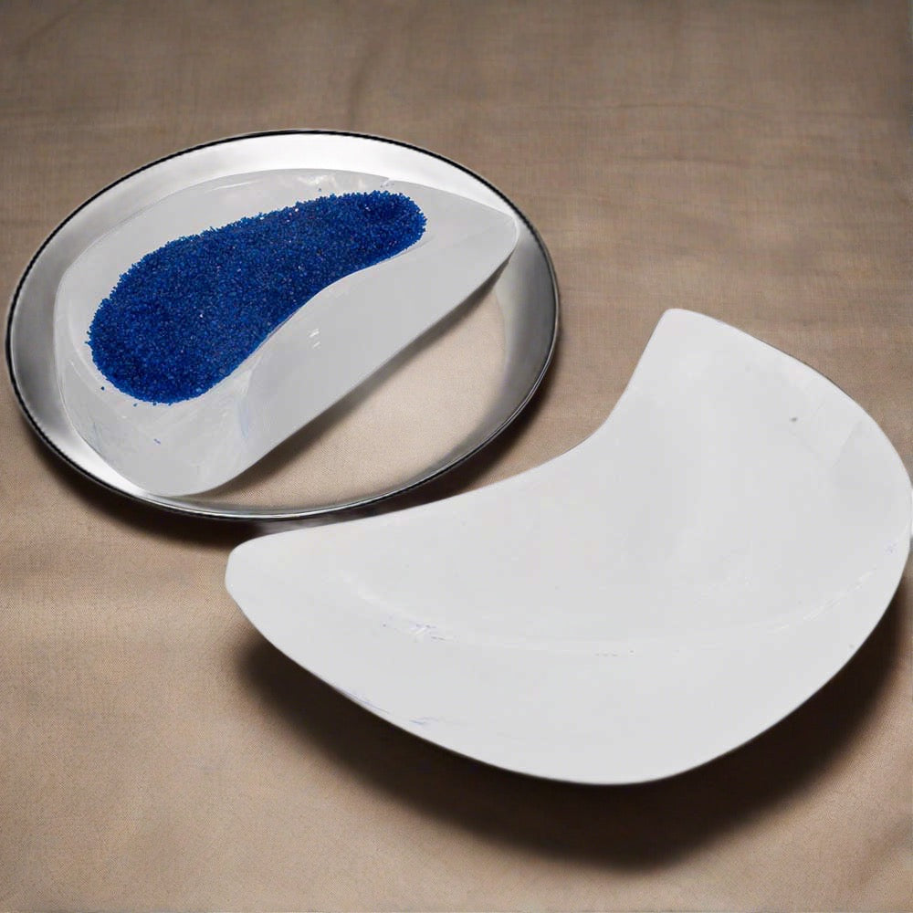 Selenite Half Moon Bowl