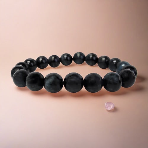 Blue TigerEye Beaded Bracelet
