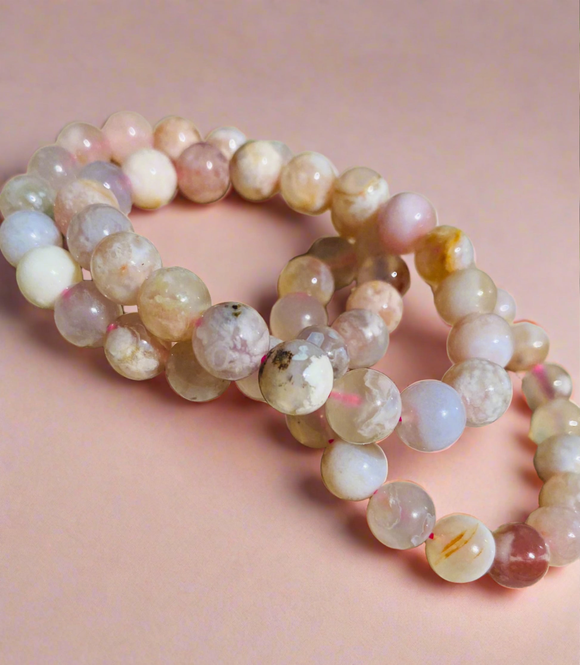 flower agate bracelet